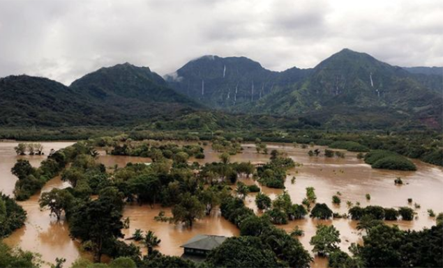 Flooded Agricultural lands in Hanalei