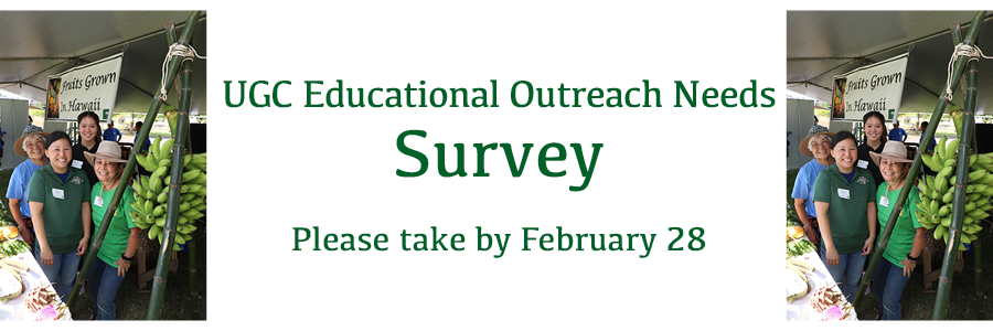 UGC Needs Survey, due Feb 28